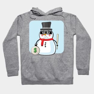 Snowman Bandit - Funny Illustration Hoodie